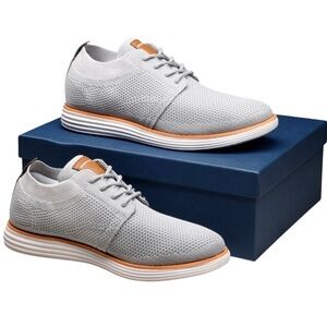 Bruno Marc Gray Men’s Mesh Sneakers Oxford Lace Lightweight Casual Shoe Size 11